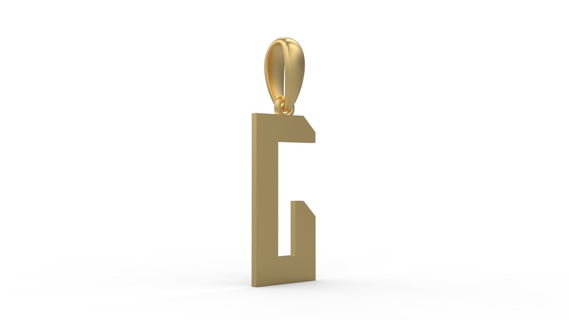 Initial Letters Pendant Theroar J 3D print model_3