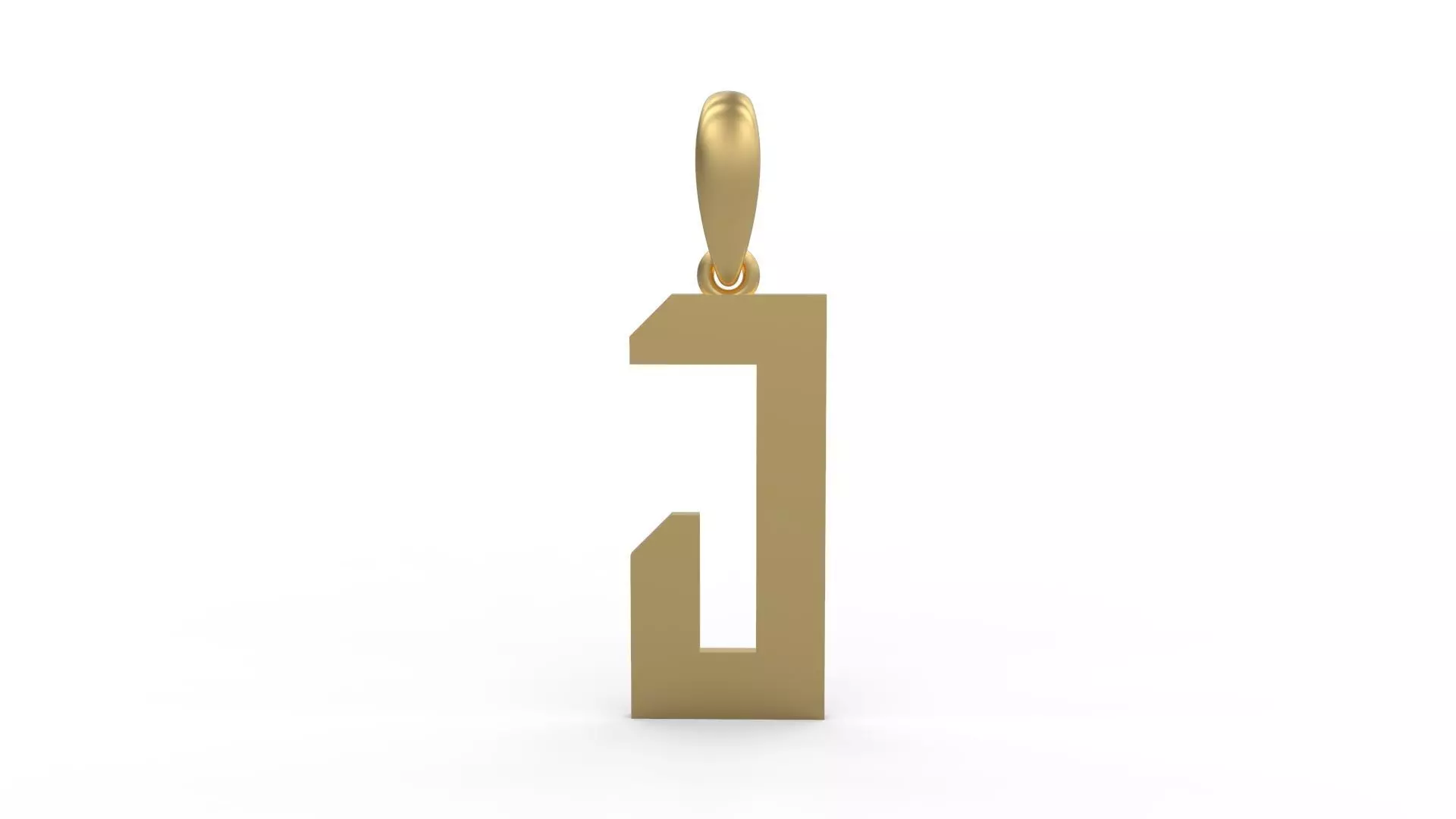 Initial Letters Pendant Theroar J 3D print model_0