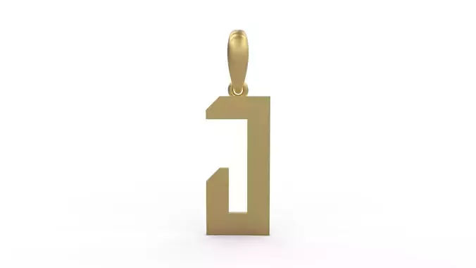 Initial Letters Pendant Theroar J 3D print model