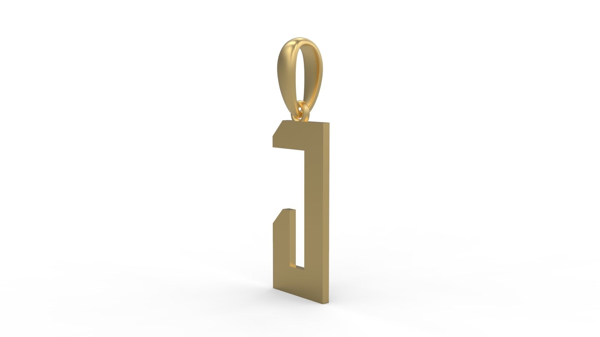 Initial Letters Pendant Theroar J 3D print model_1