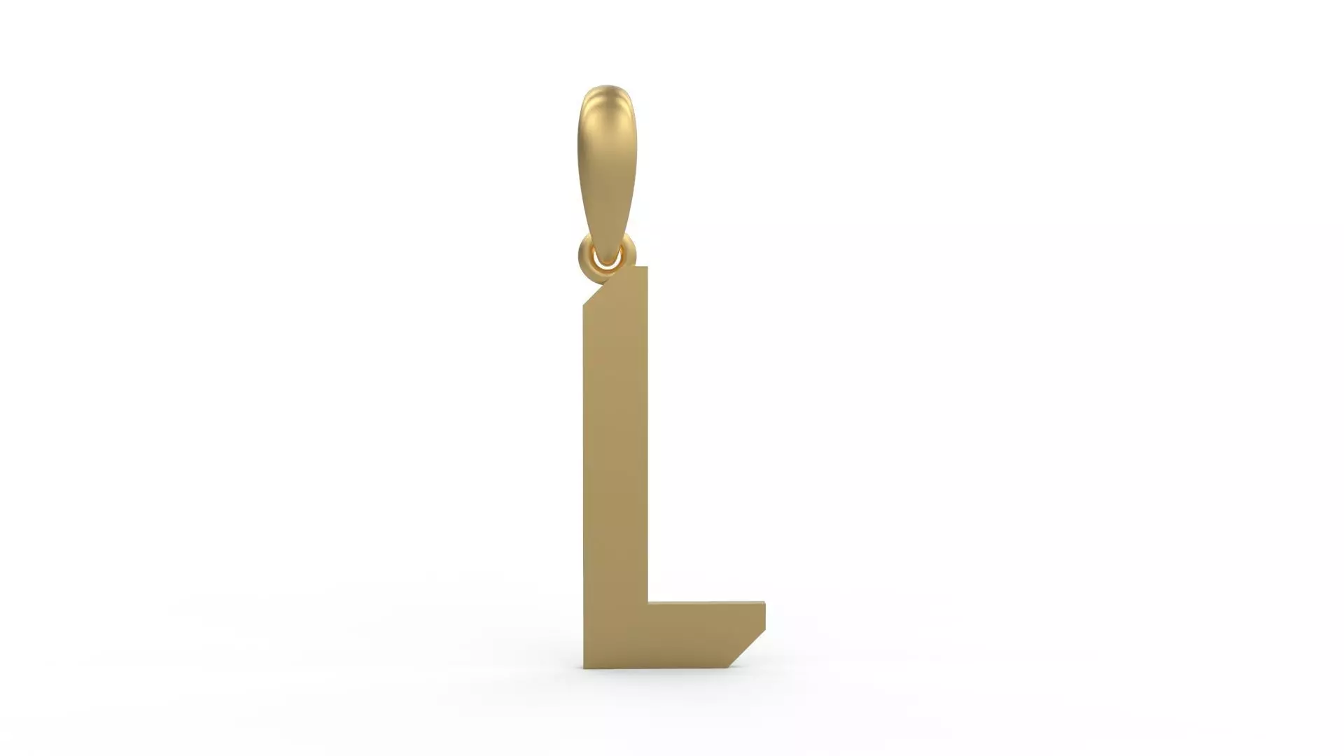 Initial Letters Pendant Theroar L 3D print model_0