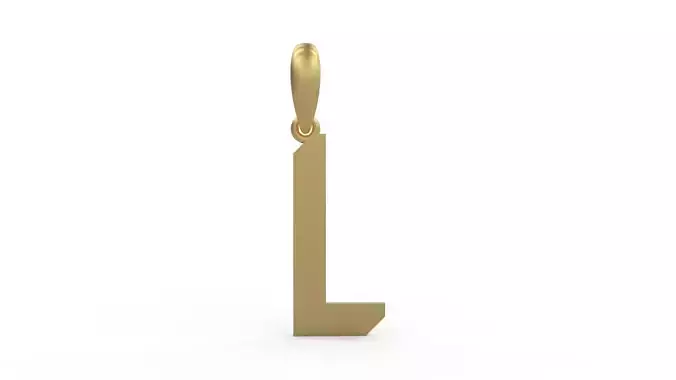Initial Letters Pendant Theroar L 3D print model