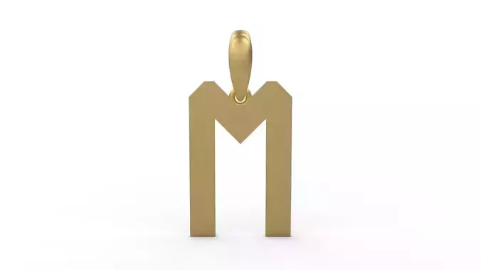 Initial Letters Pendant Theroar M 3D print model