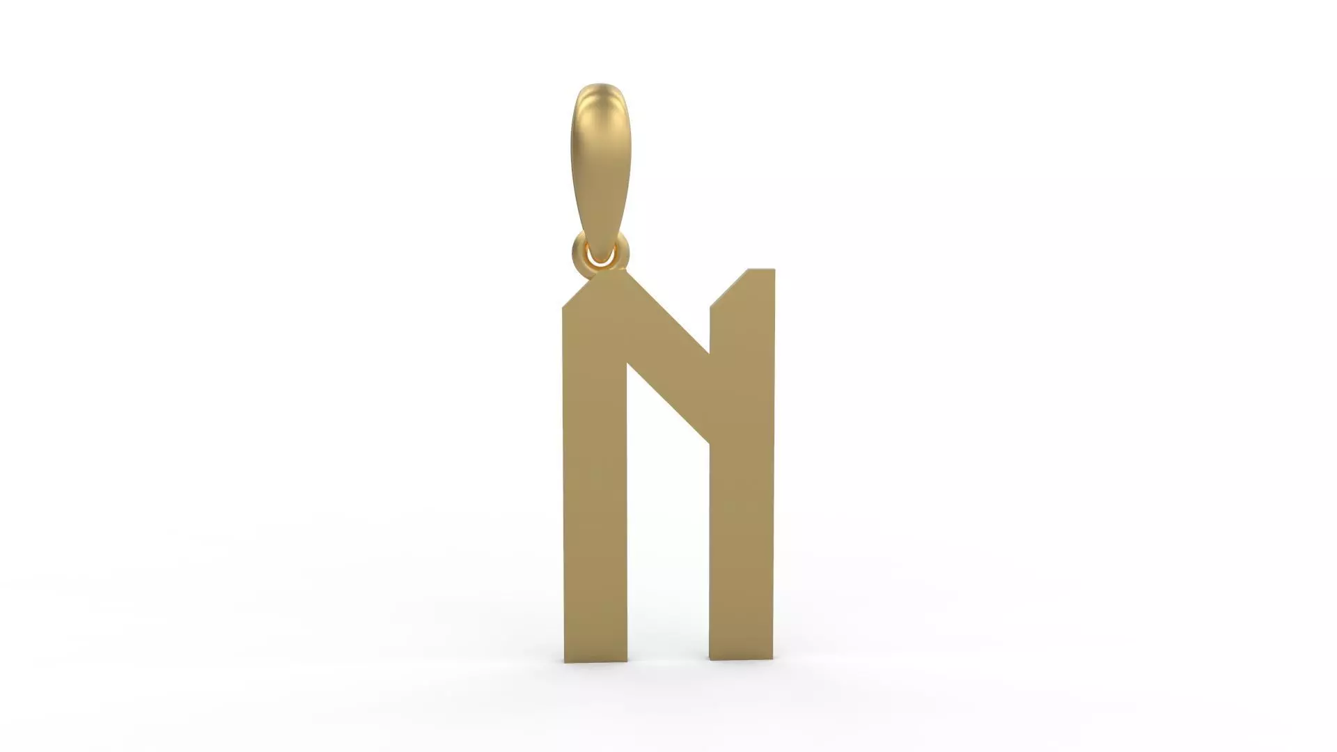 Initial Letters Pendant Theroar N 3D print model_0