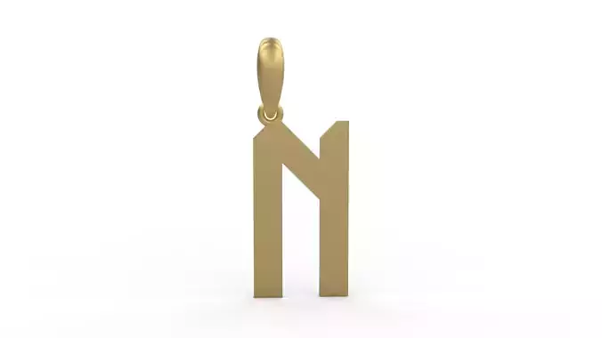 Initial Letters Pendant Theroar N 3D print model