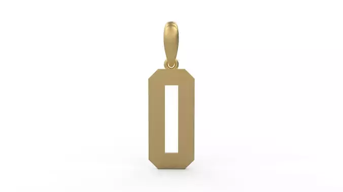 Initial Letters Pendant Theroar O 3D print model