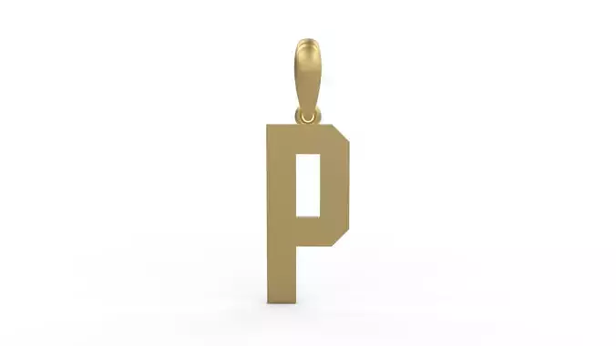 Initial Letters Pendant Theroar P 3D print model