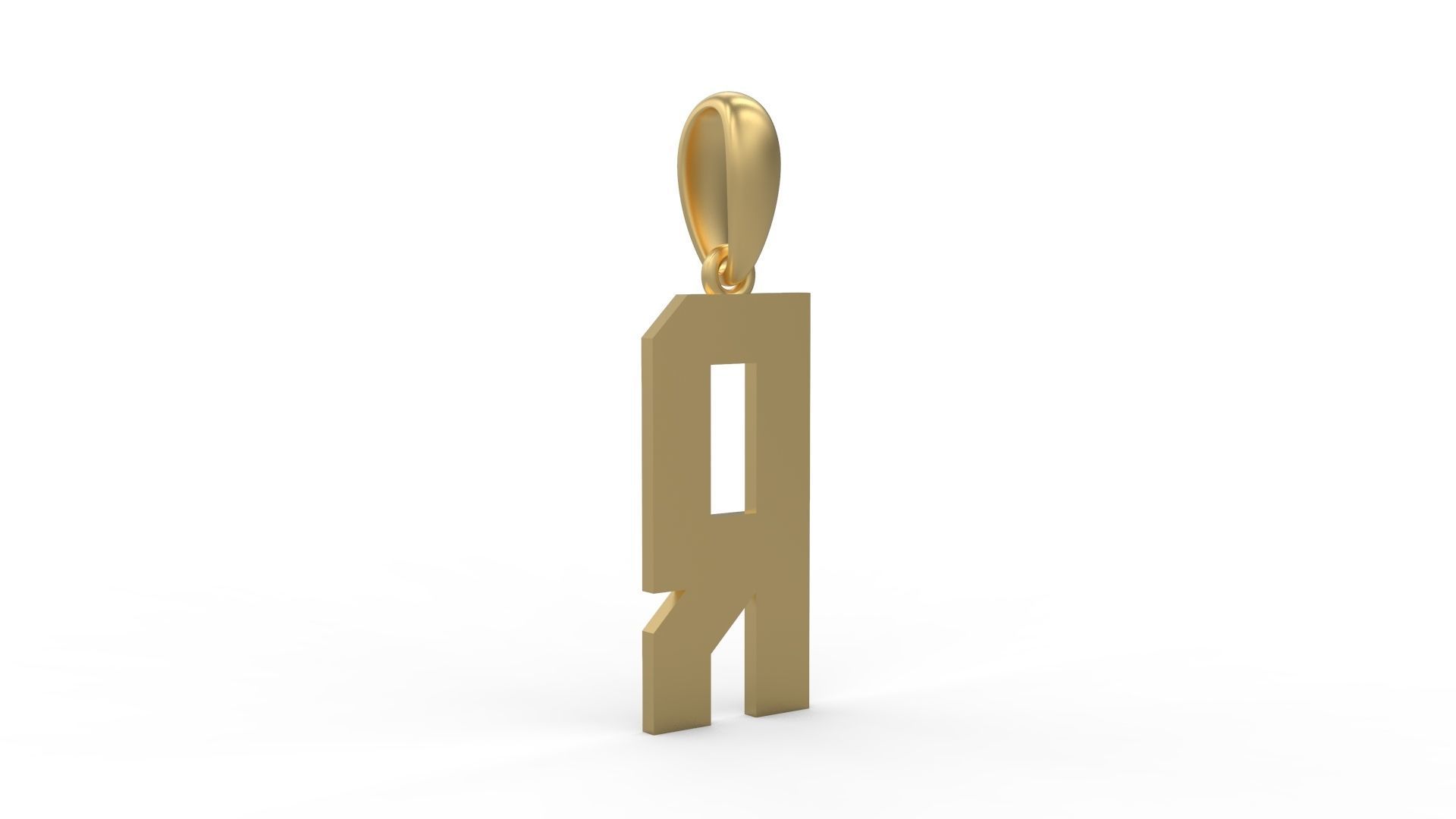 Initial Letters Pendant Theroar R 3D print model_3