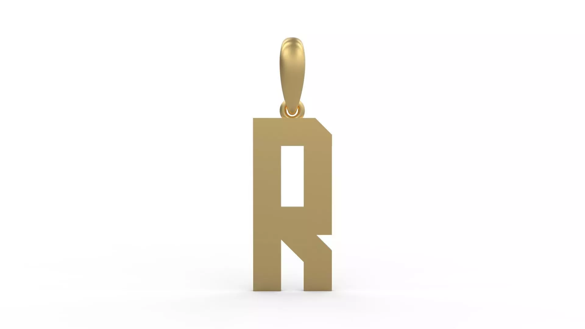 Initial Letters Pendant Theroar R 3D print model_0