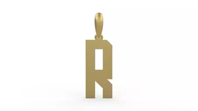 Initial Letters Pendant Theroar R 3D print model