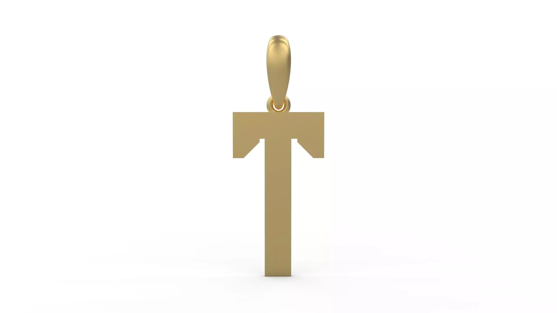 Initial Letters Pendant Theroar T 3D print model_0