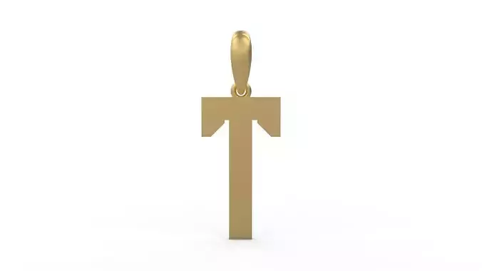 Initial Letters Pendant Theroar T 3D print model