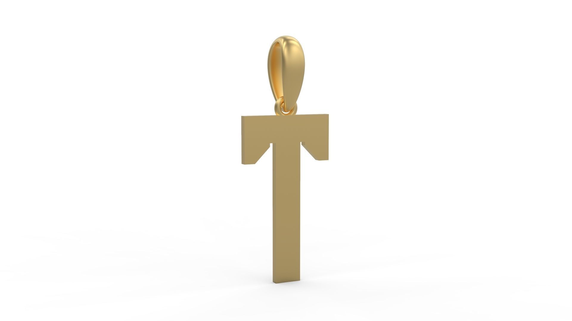 Initial Letters Pendant Theroar T 3D print model_3