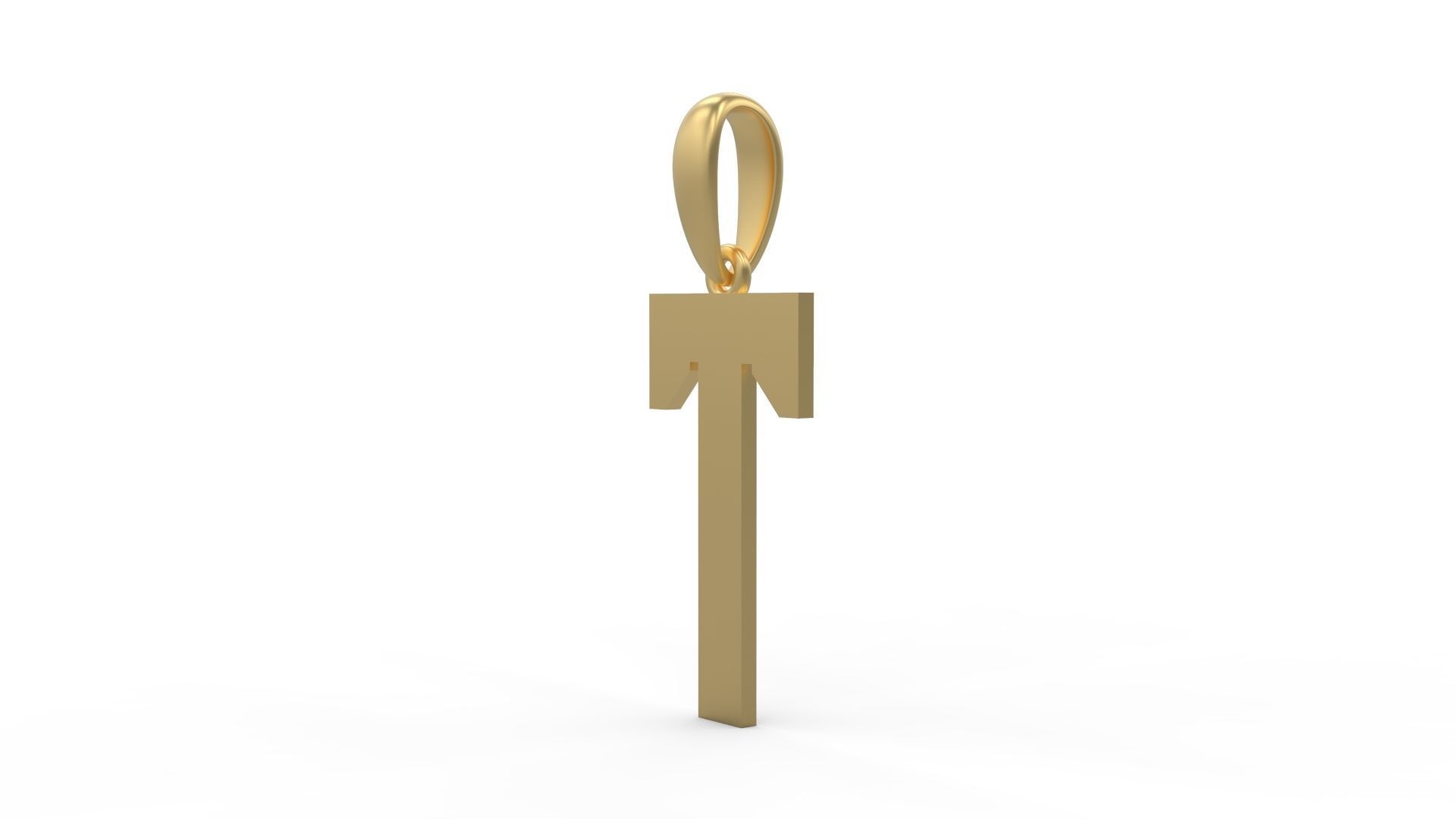 Initial Letters Pendant Theroar T 3D print model_1