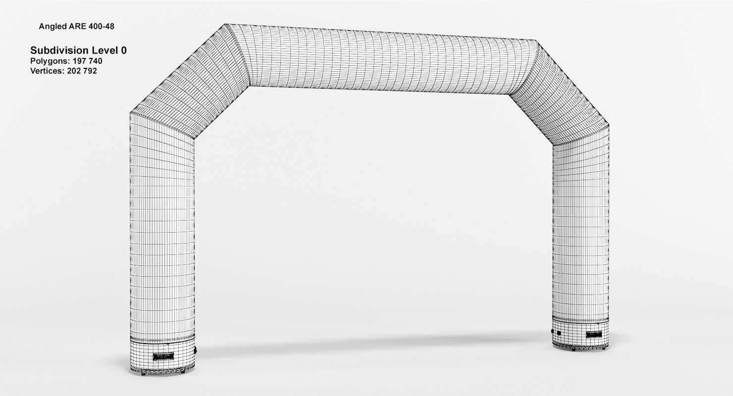 Angled inflatable arch Axion 400-800 3D model_3