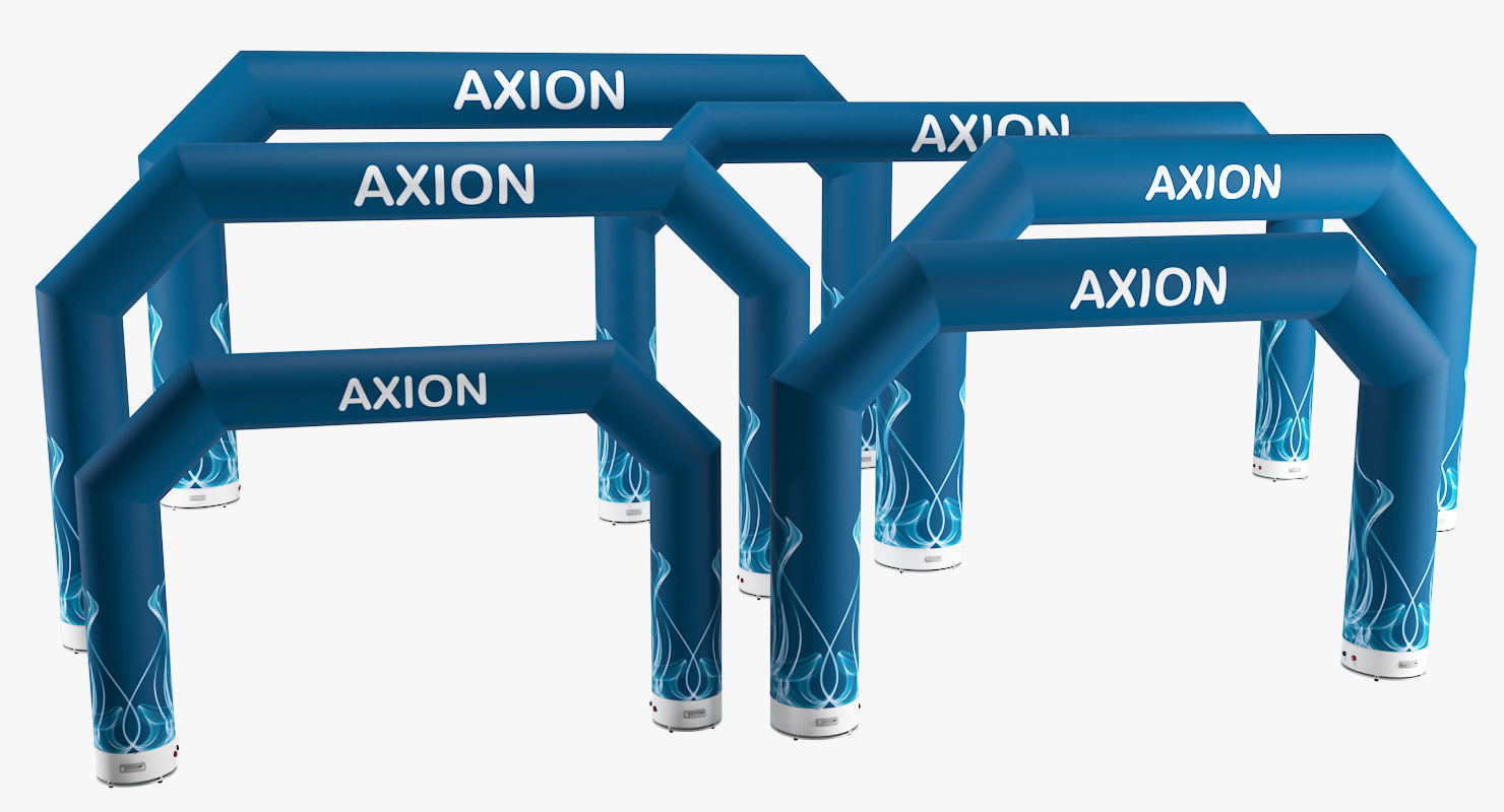 Angled inflatable arch Axion 400-800 3D model_1