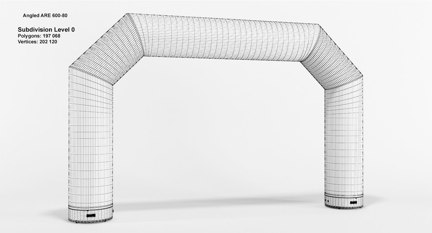 Angled inflatable arch Axion 400-800 3D model_12
