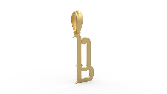 Initial Letters Pendant ChivelMind B 3D print model