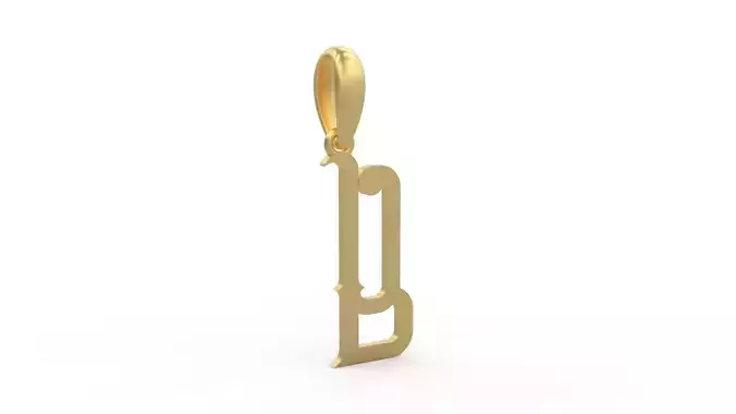 Initial Letters Pendant ChivelMind B 3D print model