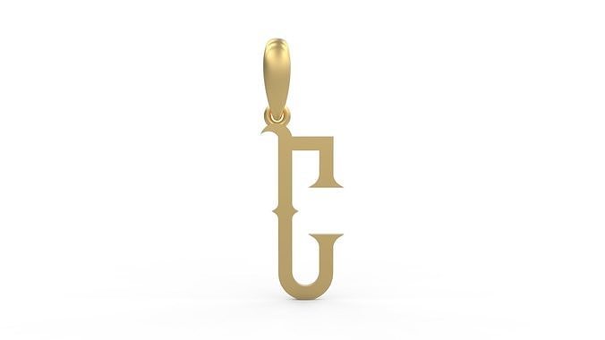 Initial Letters Pendant ChivelMind C 3D print model