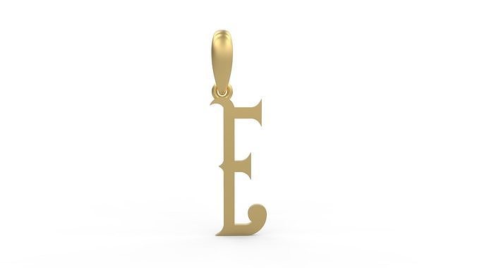Initial Letters Pendant ChivelMind E 3D print model