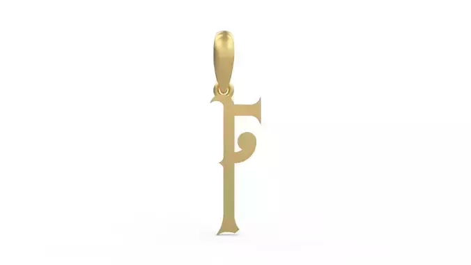 Initial Letters Pendant ChivelMind F 3D print model