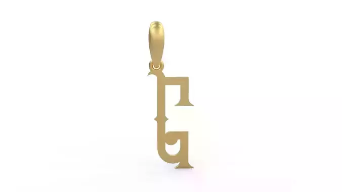Initial Letters Pendant ChivelMind G 3D print model