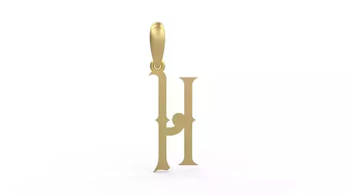 Initial Letters Pendant ChivelMind H 3D print model