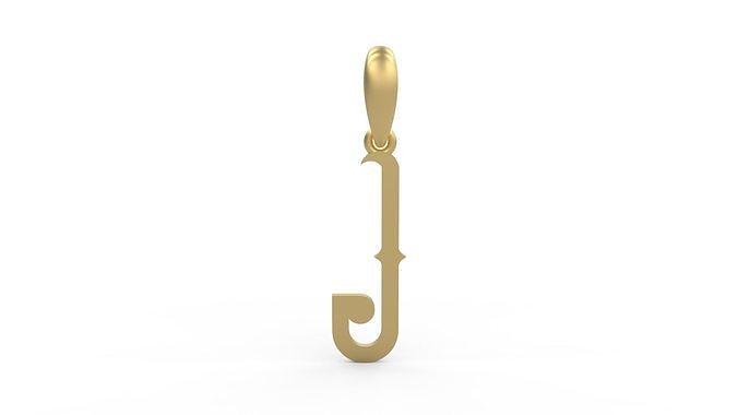 Initial Letters Pendant ChivelMind J 3D print model