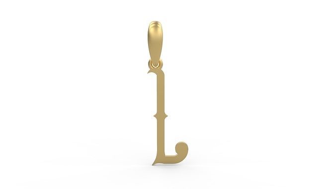 Initial Letters Pendant ChivelMind L 3D print model