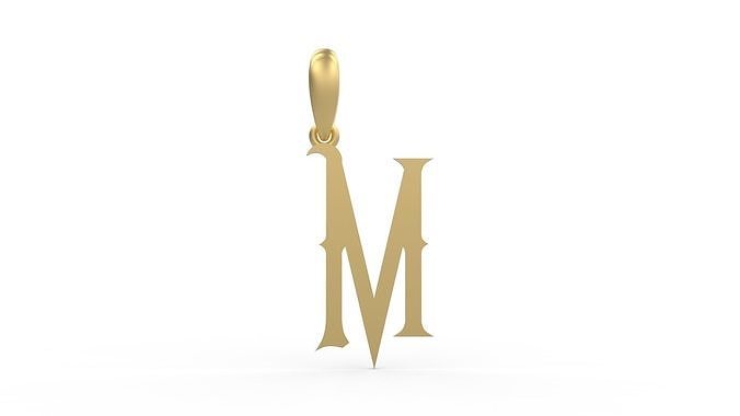 Initial Letters Pendant ChivelMind M 3D print model