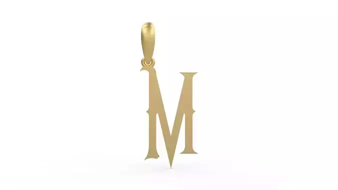 Initial Letters Pendant ChivelMind M 3D print model
