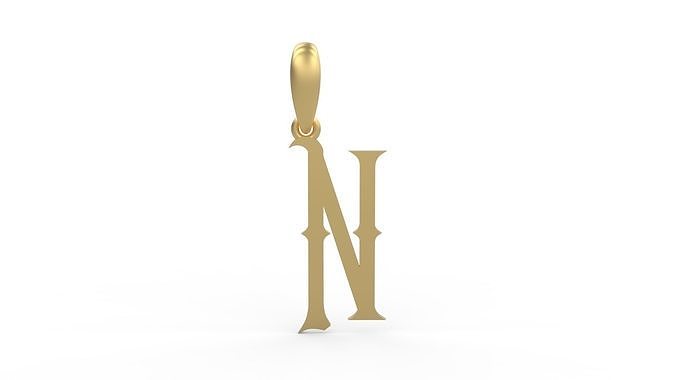 Initial Letters Pendant ChivelMind N 3D print model