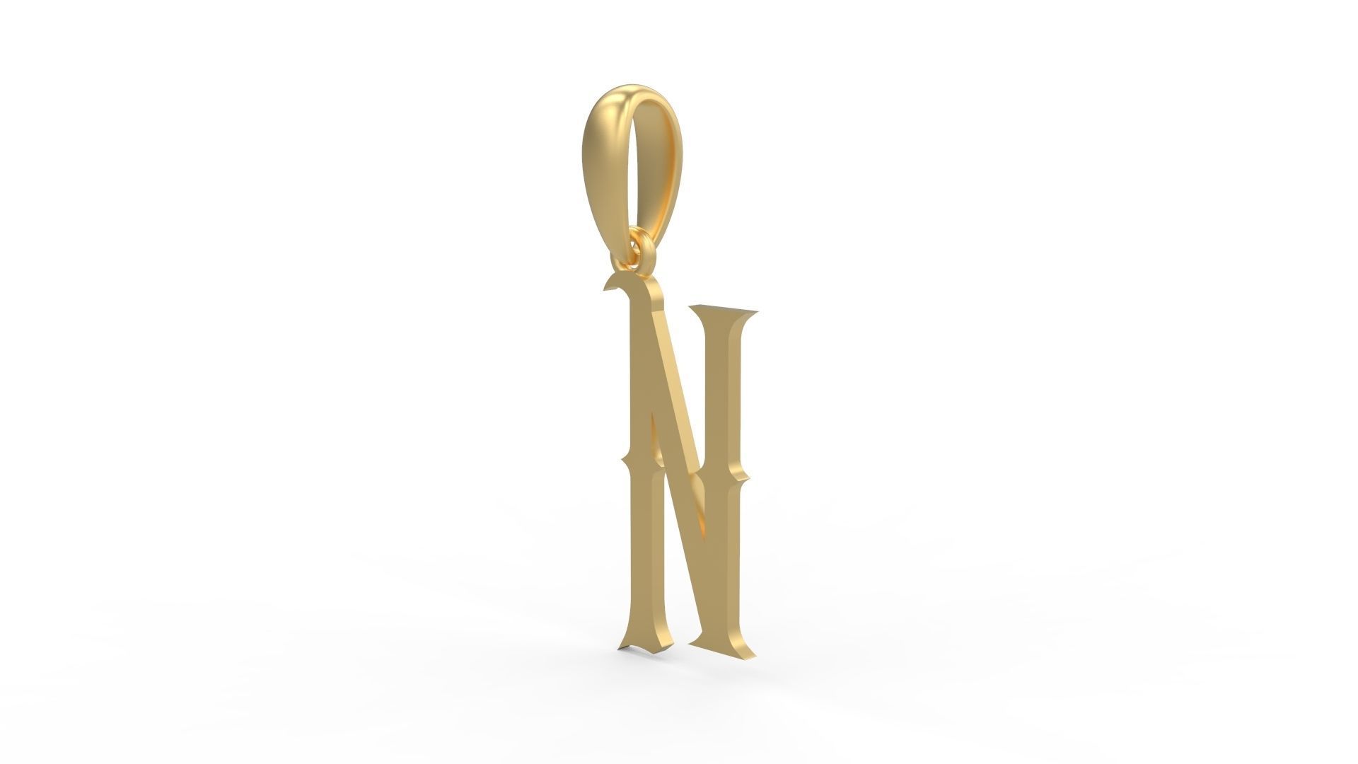 Initial Letters Pendant ChivelMind N 3D print model_1