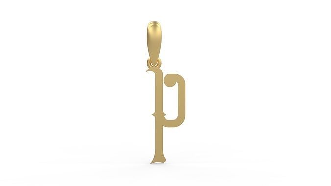 Initial Letters Pendant ChivelMind P 3D print model