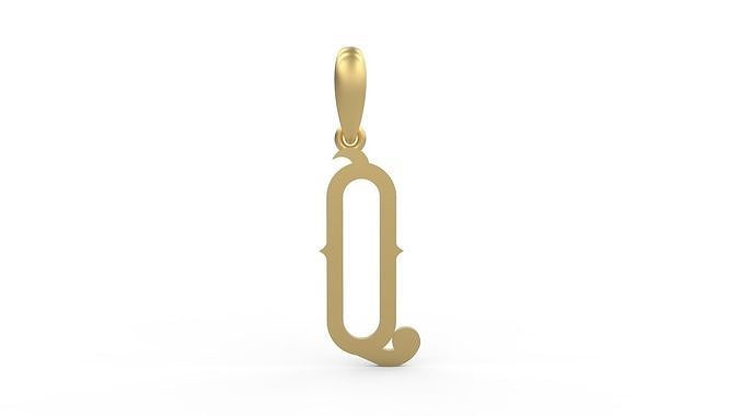 Initial Letters Pendant ChivelMind Q 3D print model