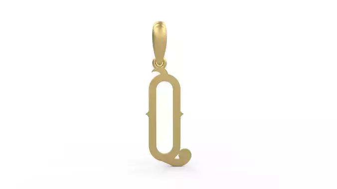 Initial Letters Pendant ChivelMind Q 3D print model