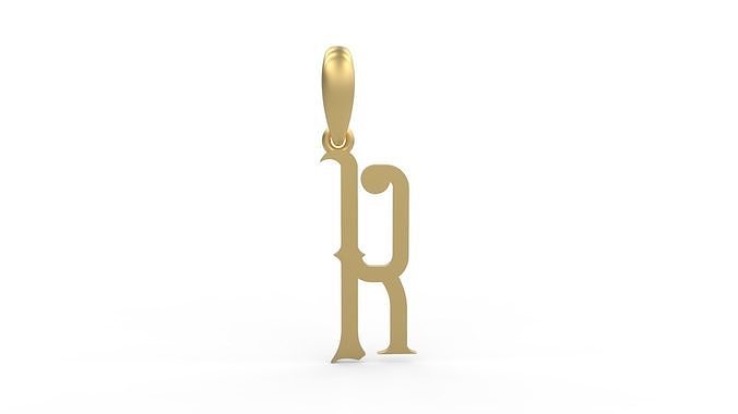 Initial Letters Pendant ChivelMind R 3D print model