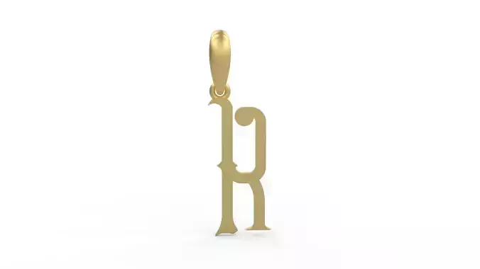Initial Letters Pendant ChivelMind R 3D print model