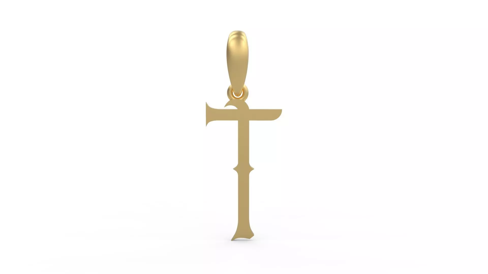 Initial Letters Pendant ChivelMind T 3D print model_0