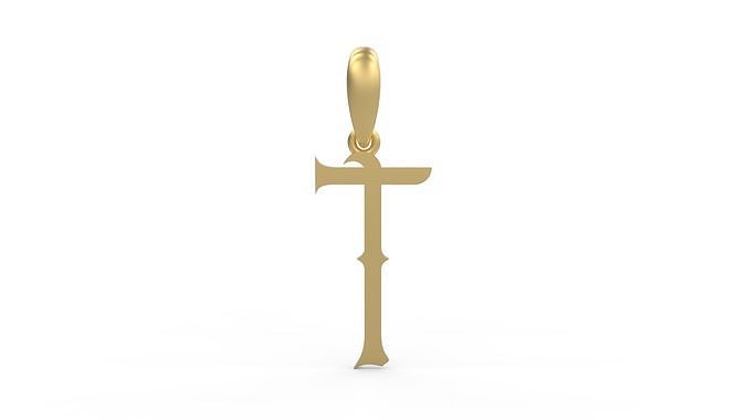 Initial Letters Pendant ChivelMind T 3D print model