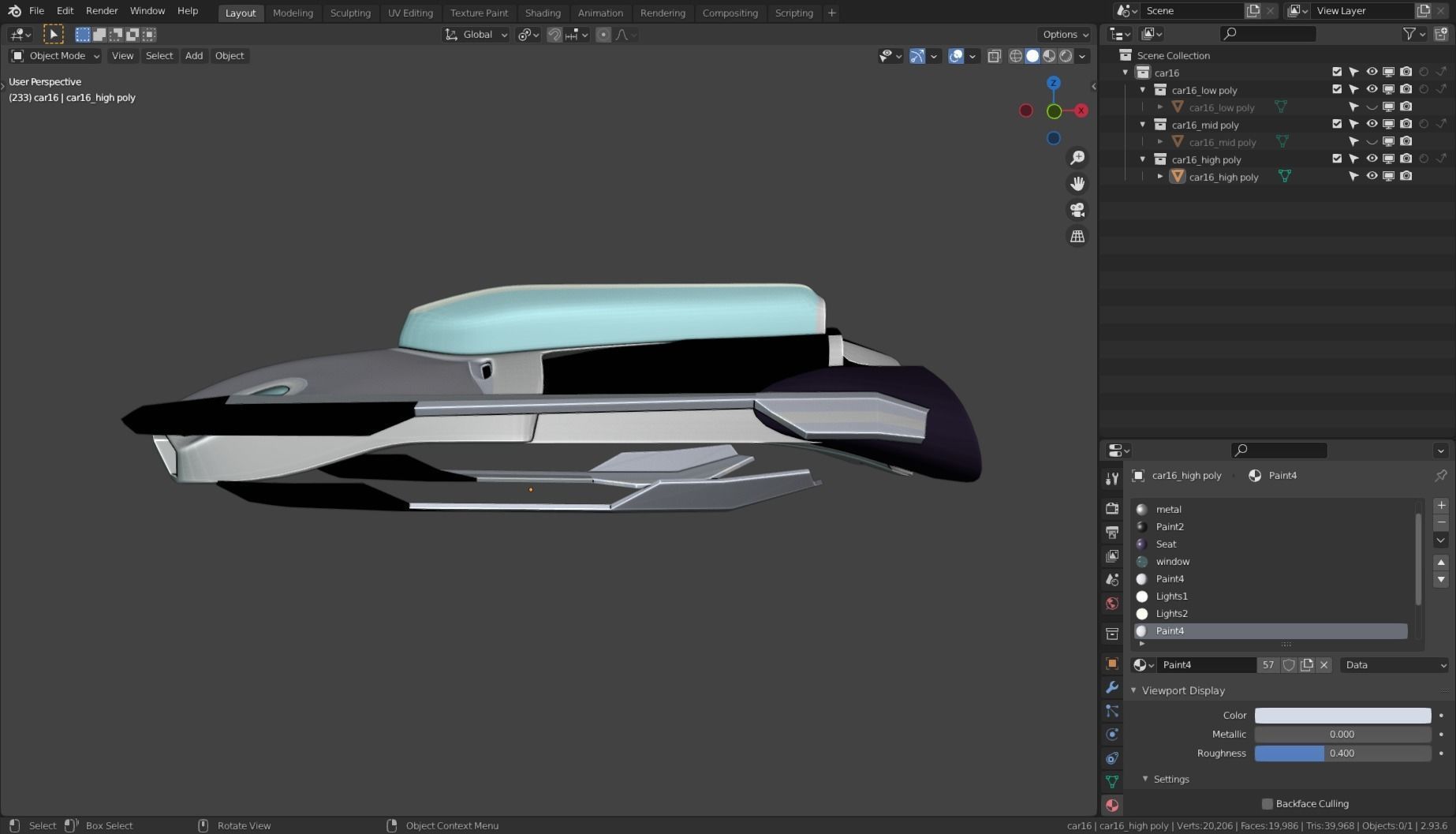 Simplistic Flying Vehicle 16 Low-poly 3D model_15
