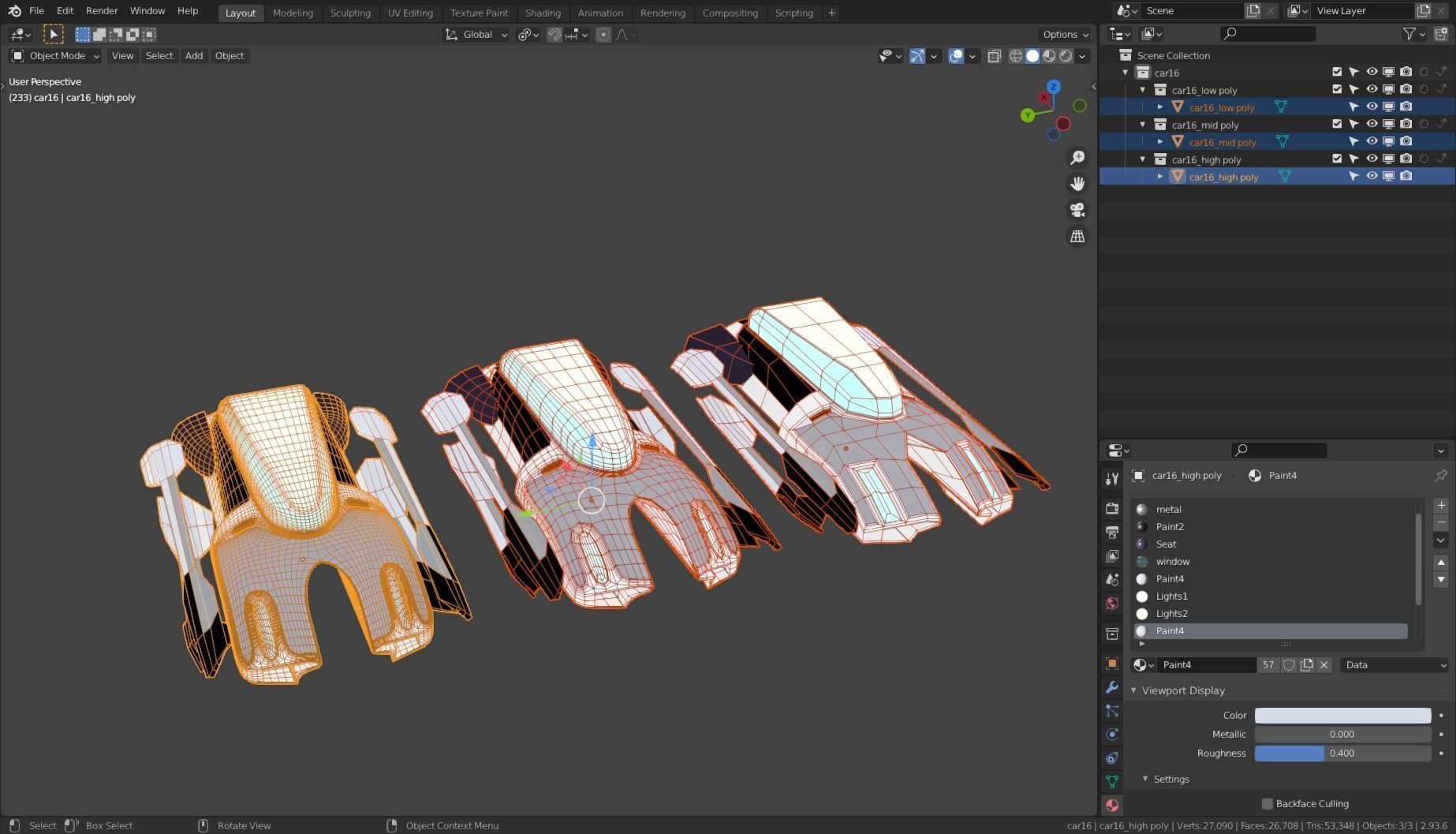 Simplistic Flying Vehicle 16 Low-poly 3D model_7