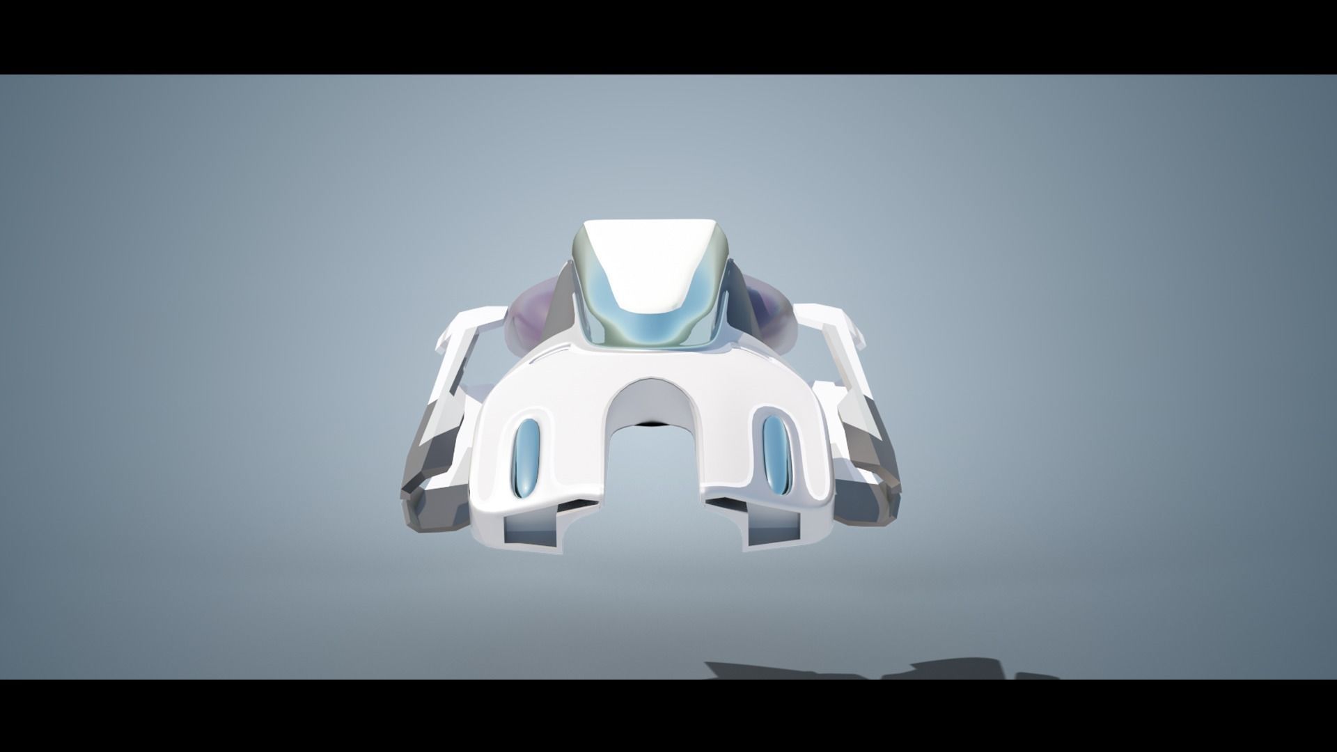 Simplistic Flying Vehicle 16 Low-poly 3D model_3