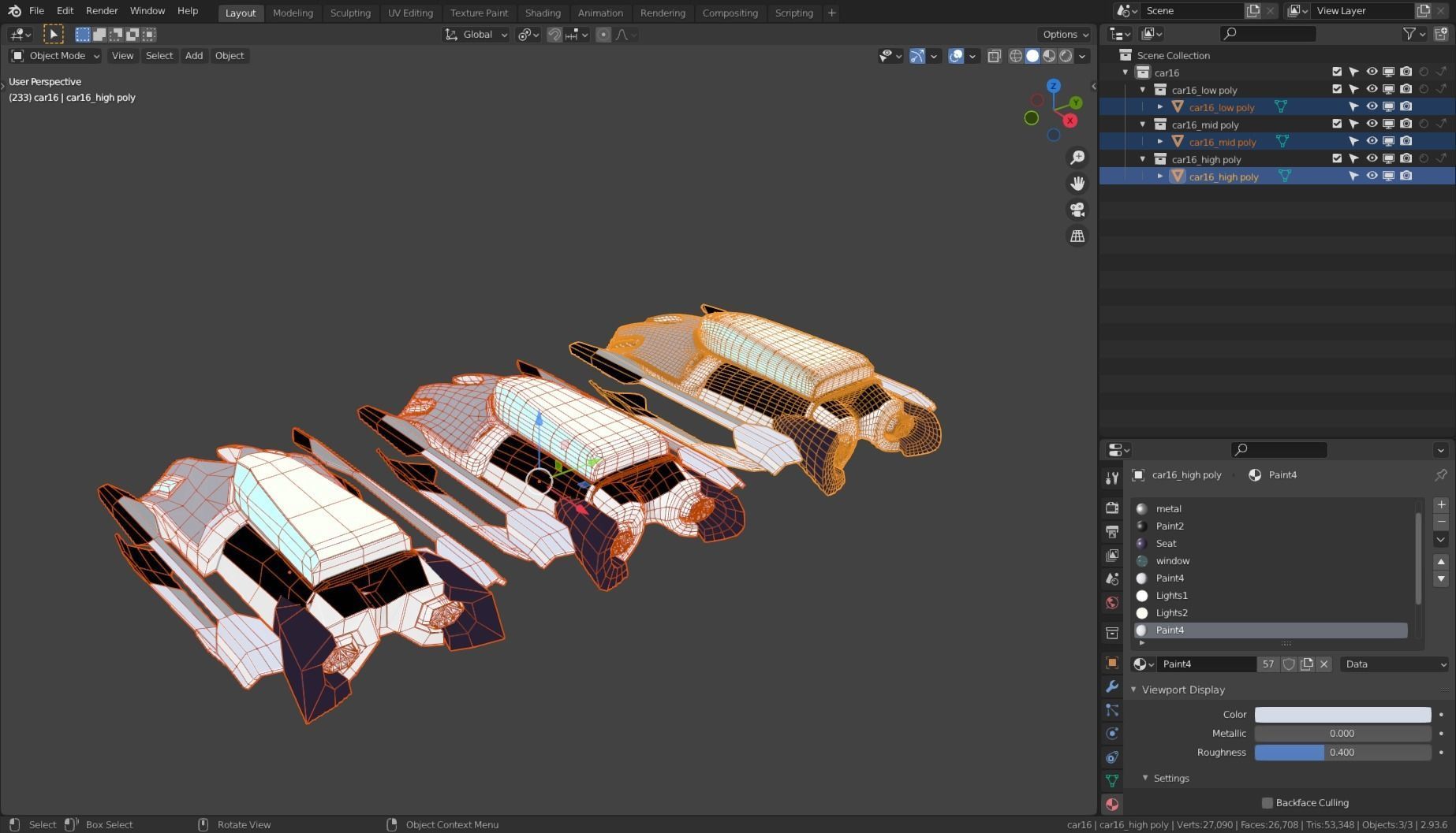 Simplistic Flying Vehicle 16 Low-poly 3D model_9