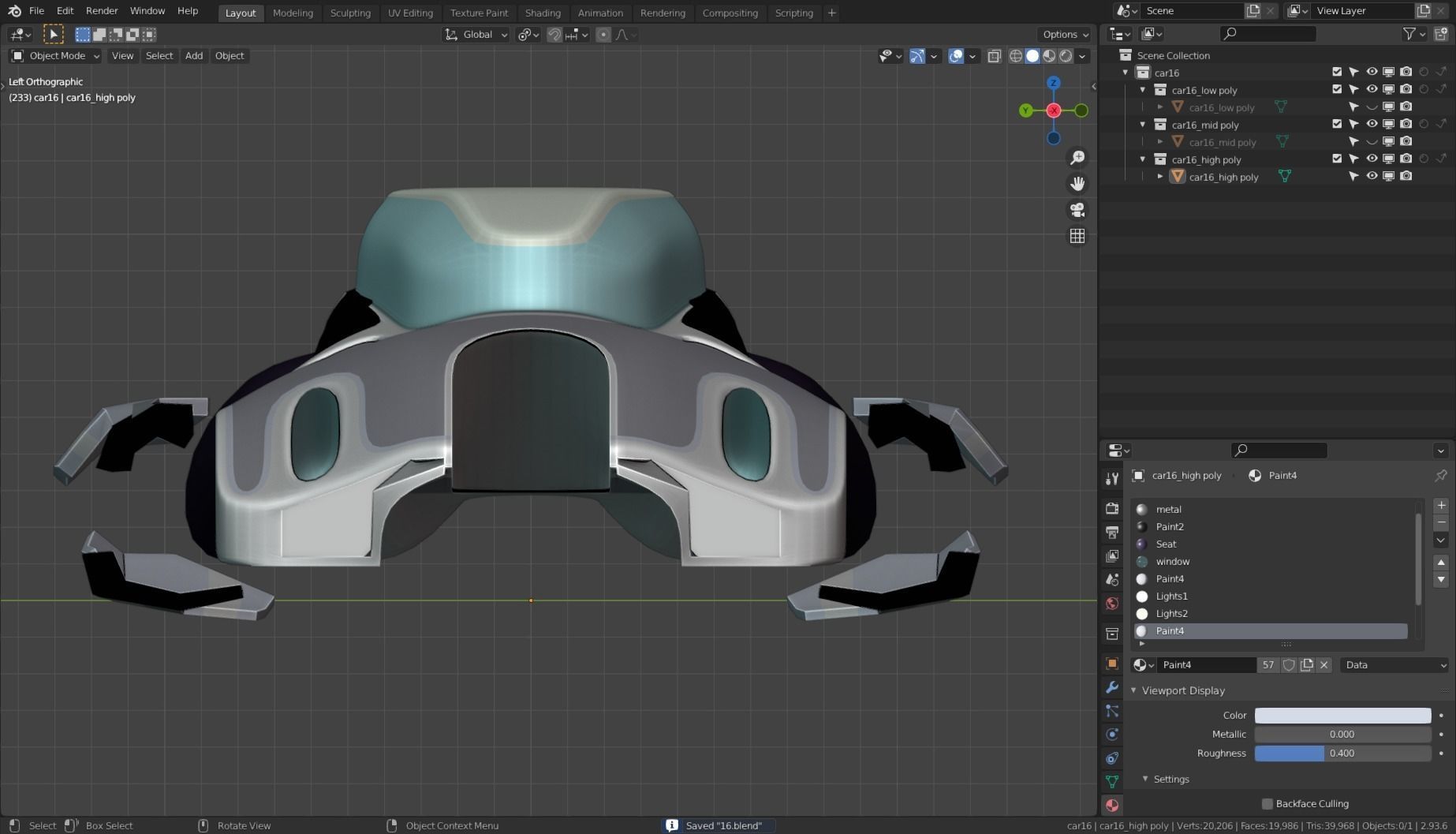 Simplistic Flying Vehicle 16 Low-poly 3D model_25