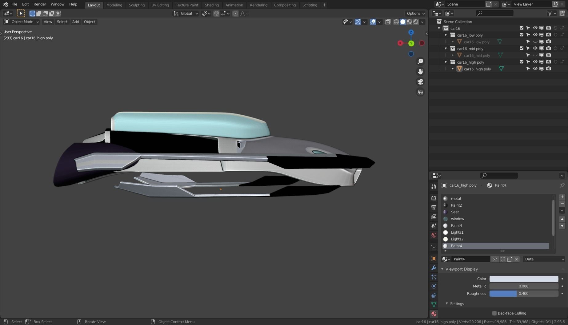 Simplistic Flying Vehicle 16 Low-poly 3D model_21
