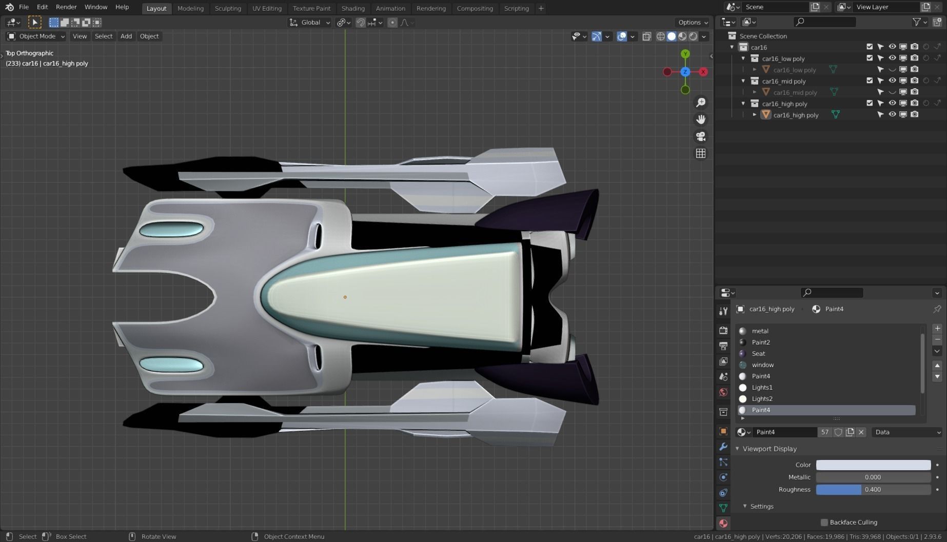 Simplistic Flying Vehicle 16 Low-poly 3D model_24