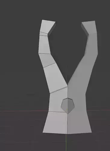 Low poly slingshot piece of metal