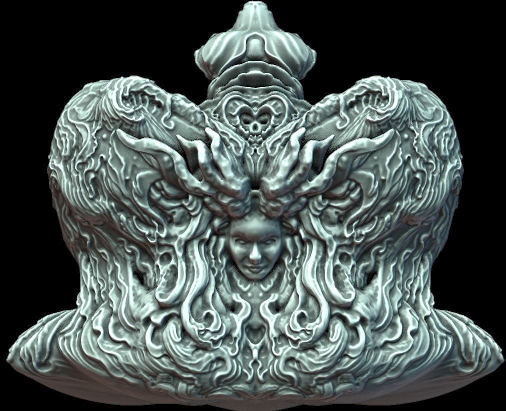 Cemetery Statue 3D model_3